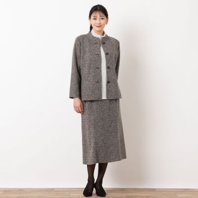 セットアップ可】起毛ツイル ペプラムジャケット（21036407