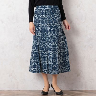 Admiral フラワープリント スカート・トップスセット フラワープリントくるみ釦ラップスカート｜J'aDoRe JUN ONLINE