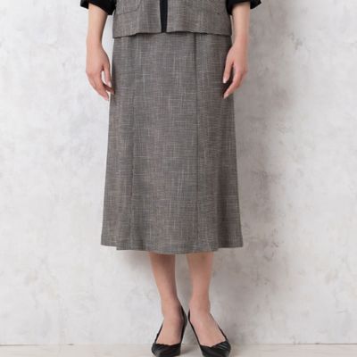 【関税込み】lesugiatelier ミディアムスカート 高身長 接触冷感ライトチノAラインロングスカート（トールサイズ