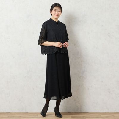 【洗える・セットアップ可能・３Ｌ／４Ｌサイズあり】セミフレアスカート（２１０４４５０１）