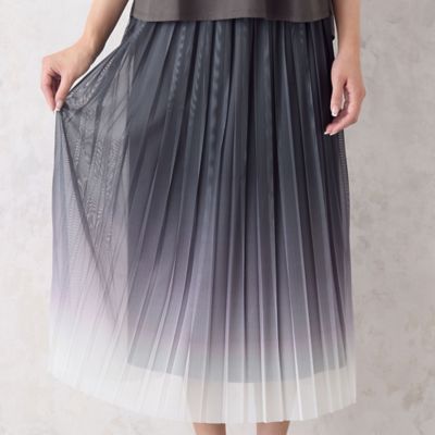 洗える・3Lサイズあり】グラデーションチュールスカート