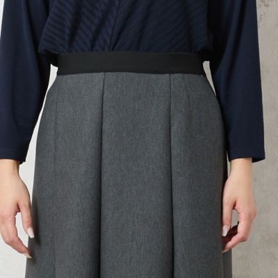 3L／4Lサイズあり】ダンボールニットAラインスカート