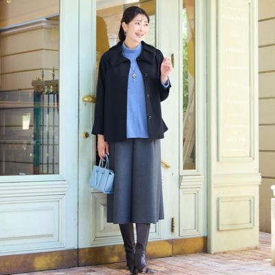 【美品】 MARK&LONA ⭐︎ ダンボールニット スカート 3L／4Lサイズあり】ダンボールニットAラインスカート