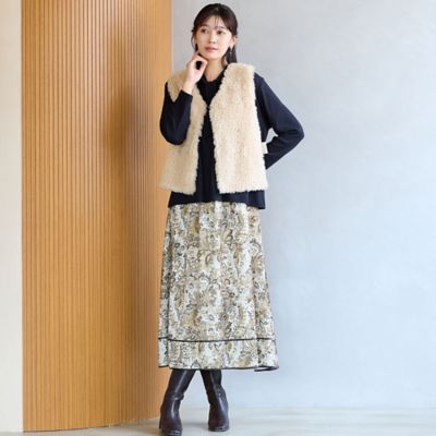 洗える・3Lサイズあり】ペイズリー柄フレアスカート