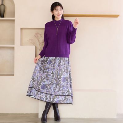 ETRO ペイズリー柄 フレアスカート 洗える・3Lサイズあり】ペイズリー柄フレアスカート