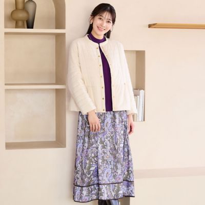 洗える・3Lサイズあり】ペイズリー柄フレアスカート