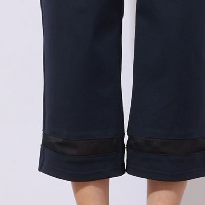 【洗える・ＵＶケア・接触冷感】裾シアーデザイン　クロップドパンツ（２１０５３５０６）