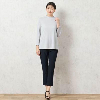 【洗える・接触冷感・日本製・３Ｌ／４Ｌサイズあり】ひんやりスリムパンツ（２１０５５５０１）