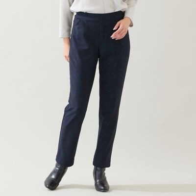 暖かパンツ・洗える・日本製・3L／4Lサイズ】デニム柄裏起毛パンツ