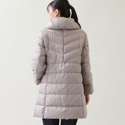 879 ミゼール♥ダウンジャケットコート♥とても 軽量♥ フード取り外し可】軽量 ソフトタフタダウンコート