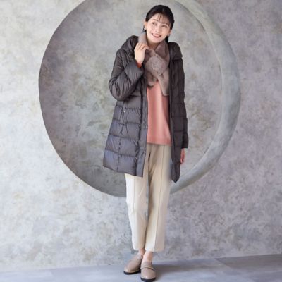 ミゼール　３Ｌ　ダウンコート　大きいサイズ ミゼール missel ［一部店舗・EC限定］シームレスロングダウンコート