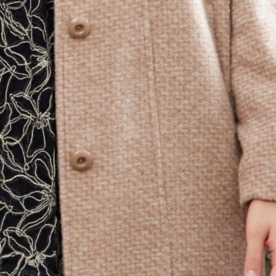 美品♡45R ライナー付き ステンカラー コート コットン 千鳥柄 M セール】 ◇ステンカラーコート ライナー付き （アウター