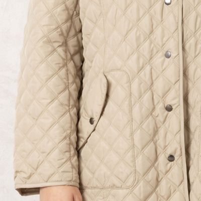 ダイヤ柄 中綿キルティング コート（21101501） | MISSEL