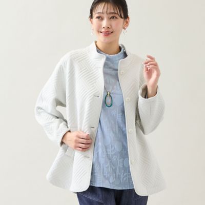 ＜MISSEL＞【３Ｌサイズあり】キルト風ジャカードジャケット（２１１０１６０２）