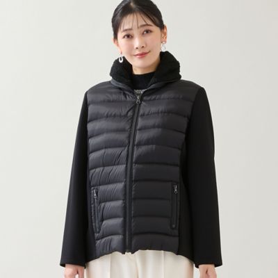 3L／4Lサイズあり】3素材ミックス ダウンジャケット