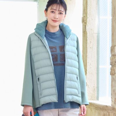 ミゼール　３Ｌ　ダウンコート　大きいサイズ 3L／4Lサイズあり】3素材ミックス ダウンジャケット