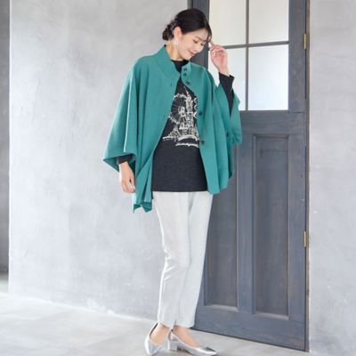 ⑤CYCLAS ネイビー ケープジャケット サイズ36 美品 ⑤CYCLAS ネイビー