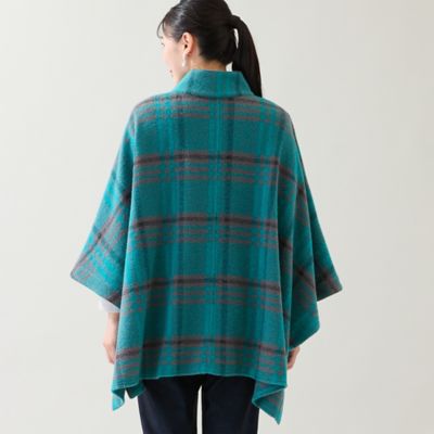 WEB限定カラーあり】スライバーチェック ケープジャケット