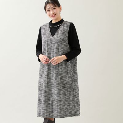 3L／4Lサイズあり】ファンシーニットジャンパースカート