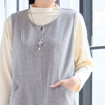 2WAY・3L／4Lサイズあり】Aラインジャンパースカート（グレー