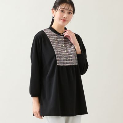 ミゼール（missel）/【洗える・日本製・3L/4Lサイズあり】裾フレア チェック柄カットソー 洗える・3L／4Lサイズあり】ヨークチュニック（21121606