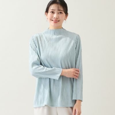 洗える・3L／4Lサイズあり】タックジャカードカットソー
