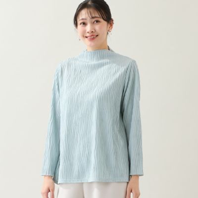 洗える・3L／4Lサイズあり】タックジャカードカットソー