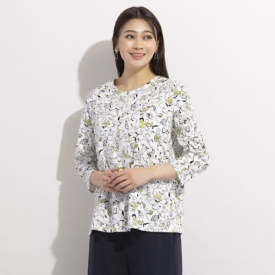 MISSEL/ミゼール 線花プリントコットンＴシャツ（２１１２２３１１）