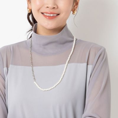 チュールドッキング　ハイネックトップス（２１１２２４５８）