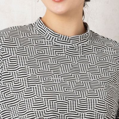 【洗える・日本製】綿混シャーリングジャカード　カットソー（２１１２２５１０）