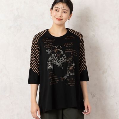 MISSEL/ミゼール 【洗える】レター刺繍カットソー（２１１２２５１２）