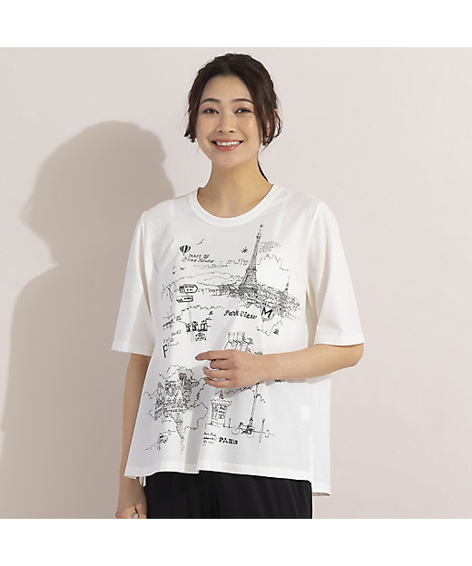 街並みプリント・コットンTシャツ(21123225) | 三越伊勢丹 街並みプリント・コットンTシャツ(21123225) | 三越伊勢丹