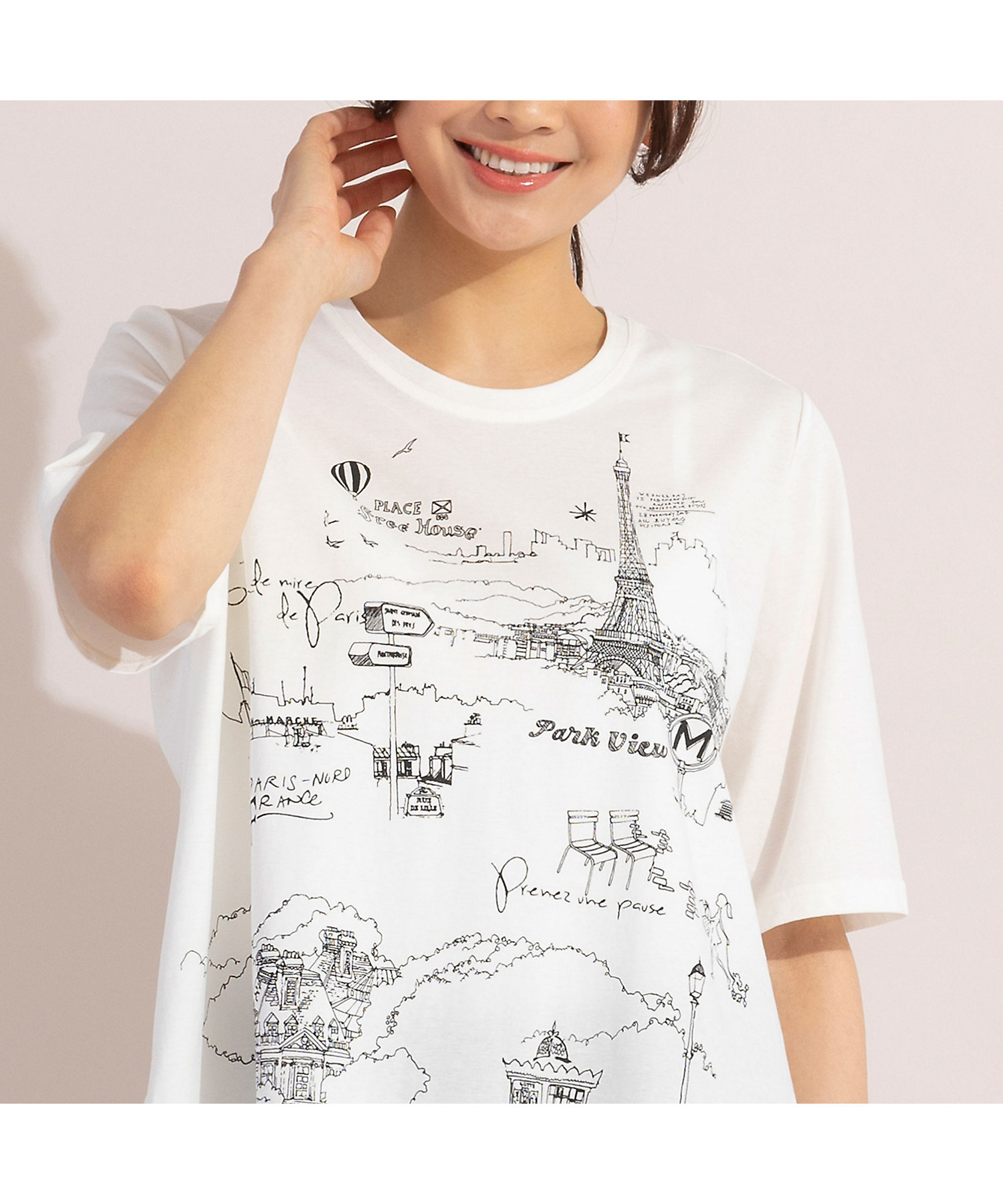 街並みプリント・コットンTシャツ(21123225) | 三越伊勢丹 街並みプリント・コットンTシャツ(21123225) | 三越伊勢丹