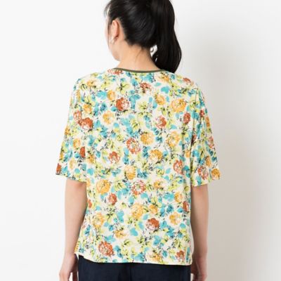 適当な価格 Cavaliere Azzurro〕アートフラワーTシャツ 個人装備