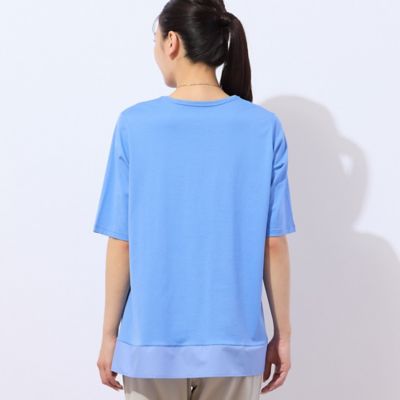 【洗える・接触冷感】ＣＯＯＬ　ＲＩＣＨ　ＣＯＴＴＯＮ　フレアＴシャツ（２１１２３５０４）