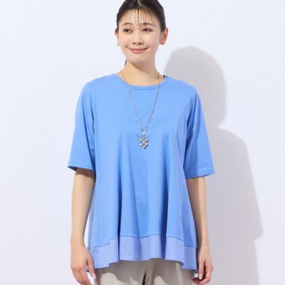 【洗える・接触冷感】ＣＯＯＬ　ＲＩＣＨ　ＣＯＴＴＯＮ　フレアＴシャツ（２１１２３５０４）