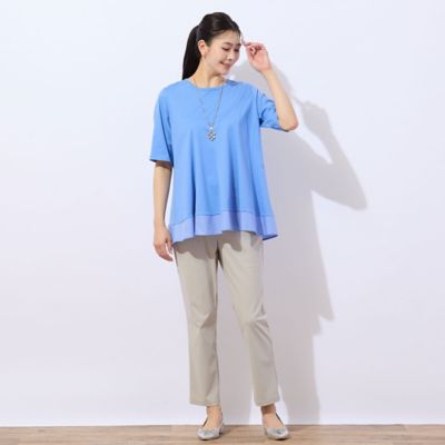 【洗える・接触冷感】ＣＯＯＬ　ＲＩＣＨ　ＣＯＴＴＯＮ　フレアＴシャツ（２１１２３５０４）