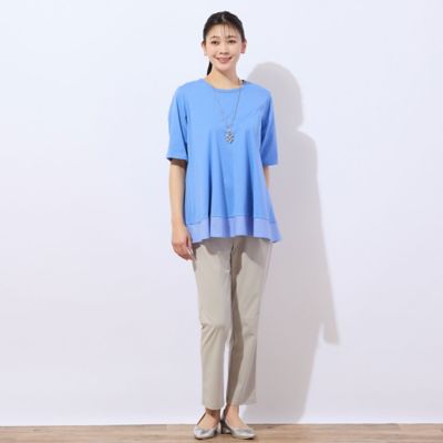 【洗える・接触冷感】ＣＯＯＬ　ＲＩＣＨ　ＣＯＴＴＯＮ　フレアＴシャツ（２１１２３５０４）