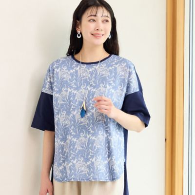 【洗える】Ｖ＆Ａ　チューリップ柄　カットソー（２１１２３５１６）