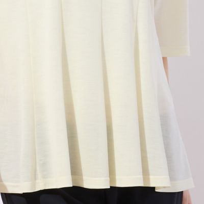 　【洗える・日本製】鹿の子ニット　フレアＴシャツ（２１１２３５１７）