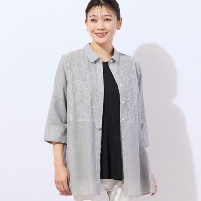 　【洗える・日本製】鹿の子ニット　フレアＴシャツ（２１１２３５１７）