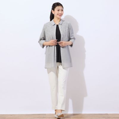 　【洗える・日本製】鹿の子ニット　フレアＴシャツ（２１１２３５１７）