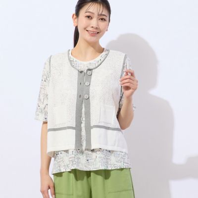 【洗える・日本製】バイシクル柄コットンＴシャツ（２１１２３５１９）