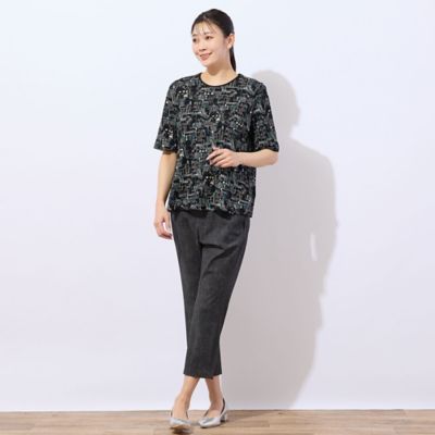 【洗える・日本製】バイシクル柄コットンＴシャツ（２１１２３５１９）
