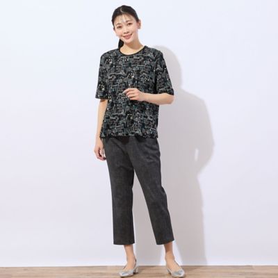 【洗える・日本製】バイシクル柄コットンＴシャツ（２１１２３５１９）