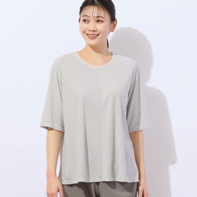 【洗える・日本製】ミニボーダーＴシャツ（２１１２３５２３）