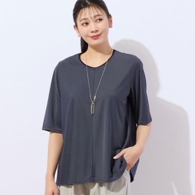 【洗える・日本製】ミニボーダーＴシャツ（２１１２３５２３）