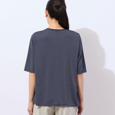 【洗える・日本製】ミニボーダーＴシャツ（２１１２３５２３）