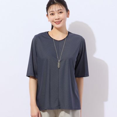 【洗える・日本製】ミニボーダーＴシャツ（２１１２３５２３）