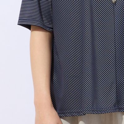 【洗える・日本製】ミニボーダーＴシャツ（２１１２３５２３）